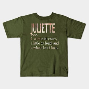 Juliette Girl Name Definition Kids T-Shirt